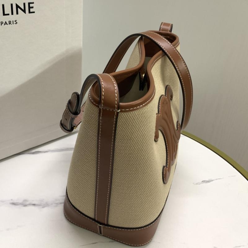 Celine Small Canvas Bucket Bag Brown 198242