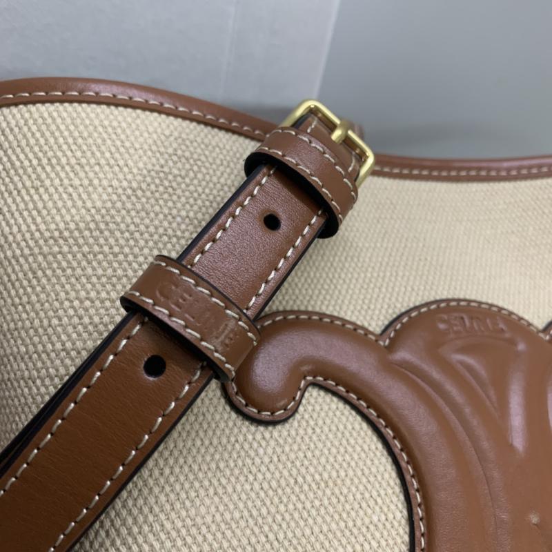 Celine Small Canvas Bucket Bag Brown 198242