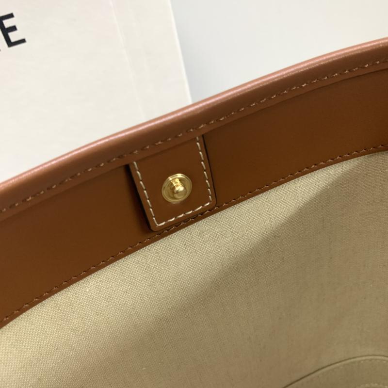 Celine Small Canvas Bucket Bag Brown 198242