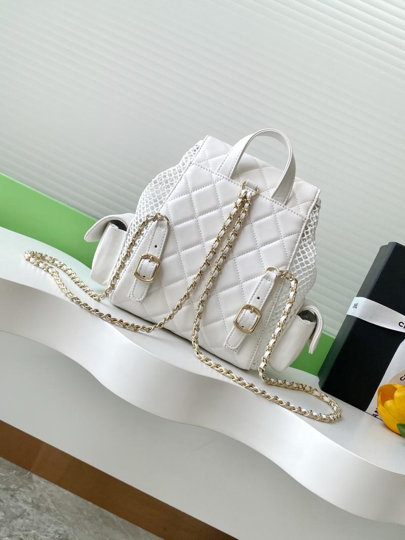 Chanel Backpack White AS5484