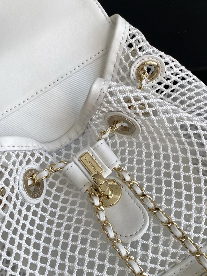 Chanel Backpack White AS5484