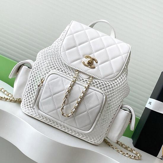 Chanel Backpack White AS5484