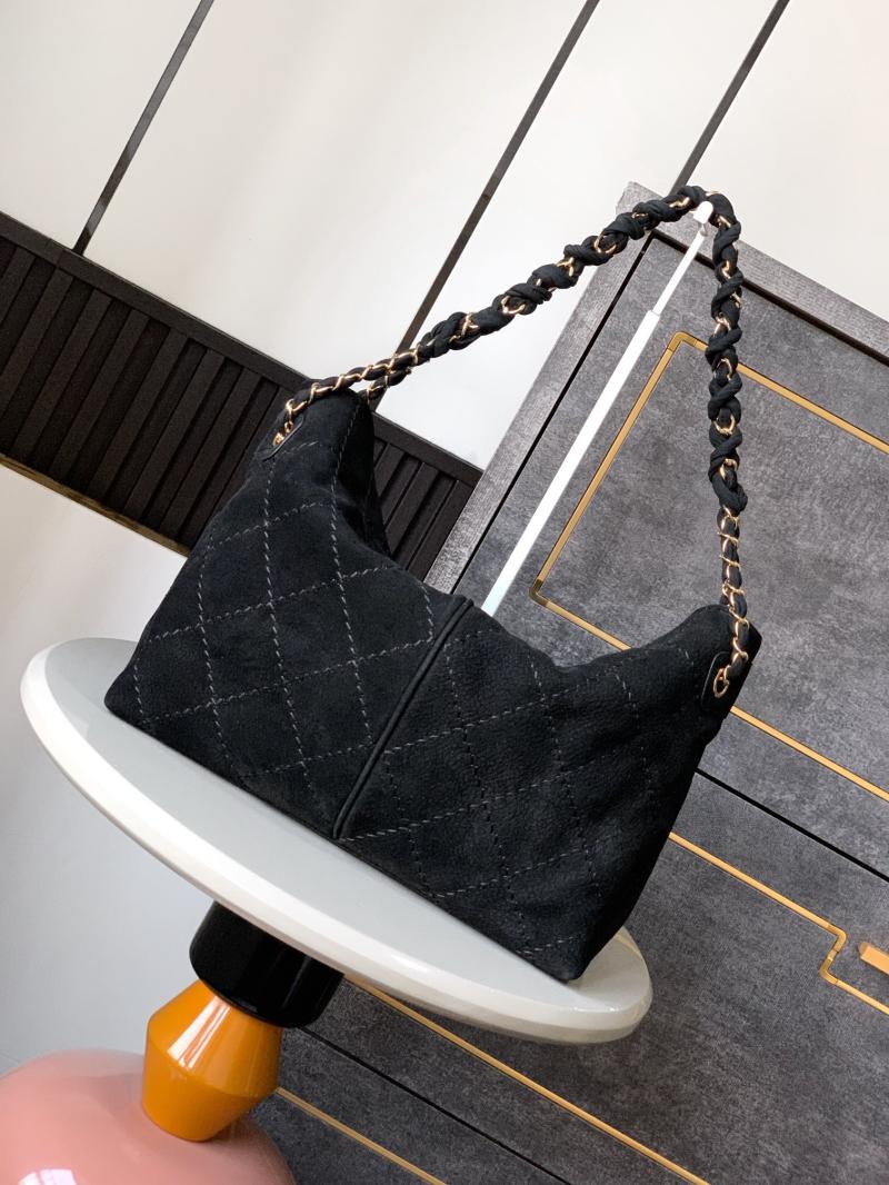Chanel Calfskin Hobo Bag Black AS2323