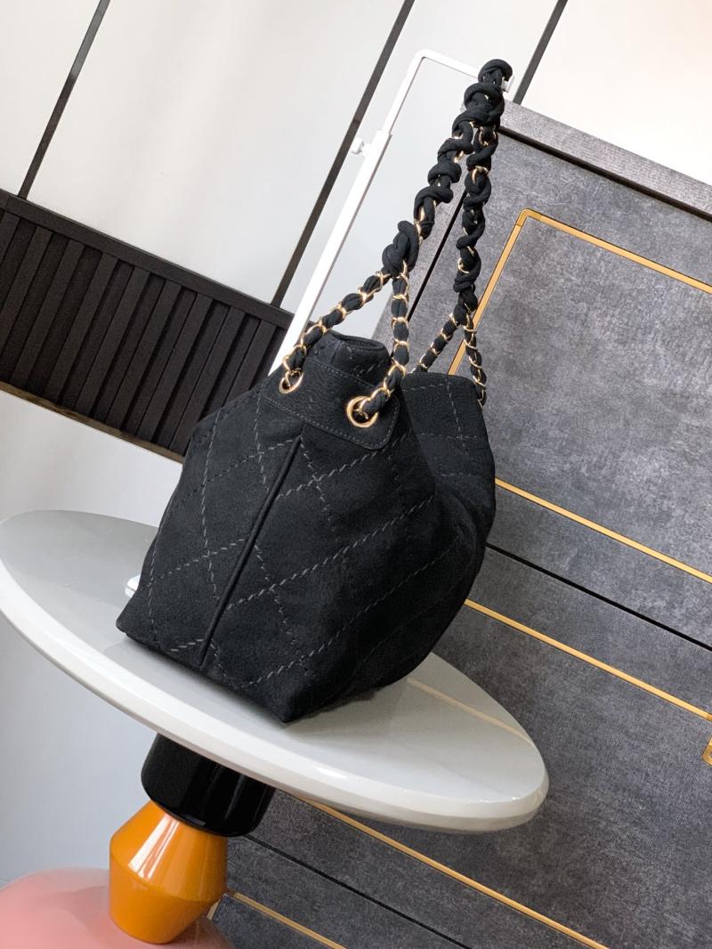 Chanel Calfskin Hobo Bag Black AS2323