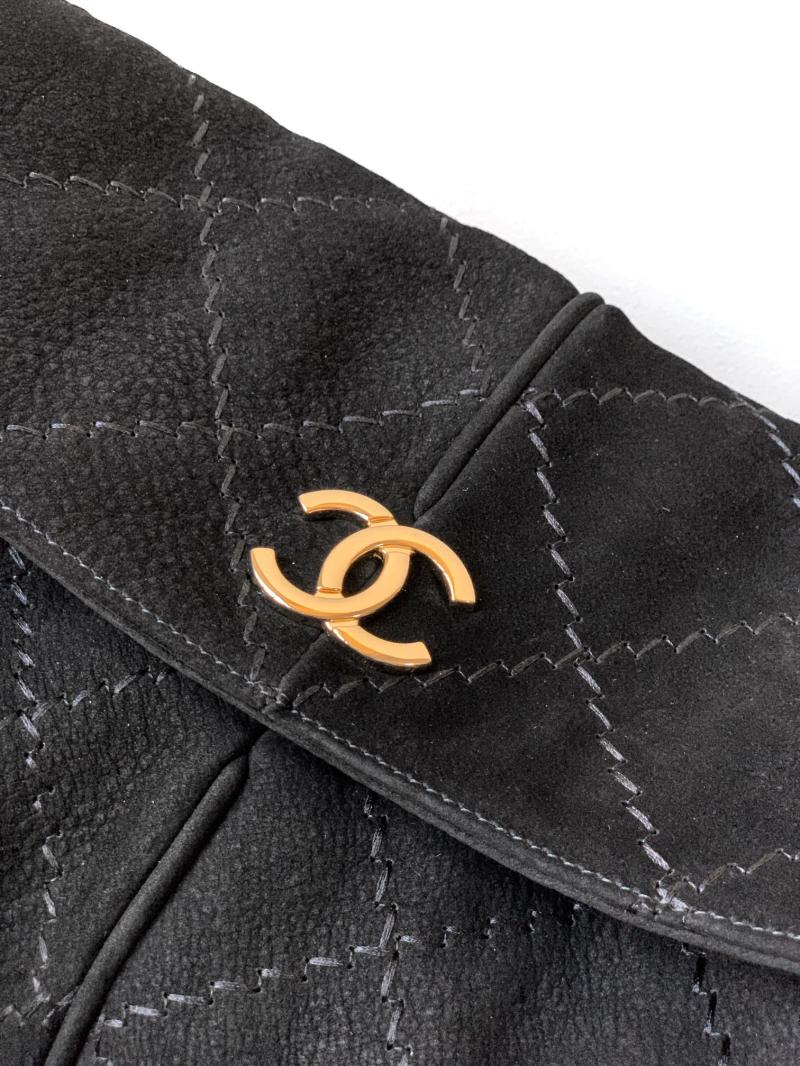 Chanel Calfskin Hobo Bag Black AS2323