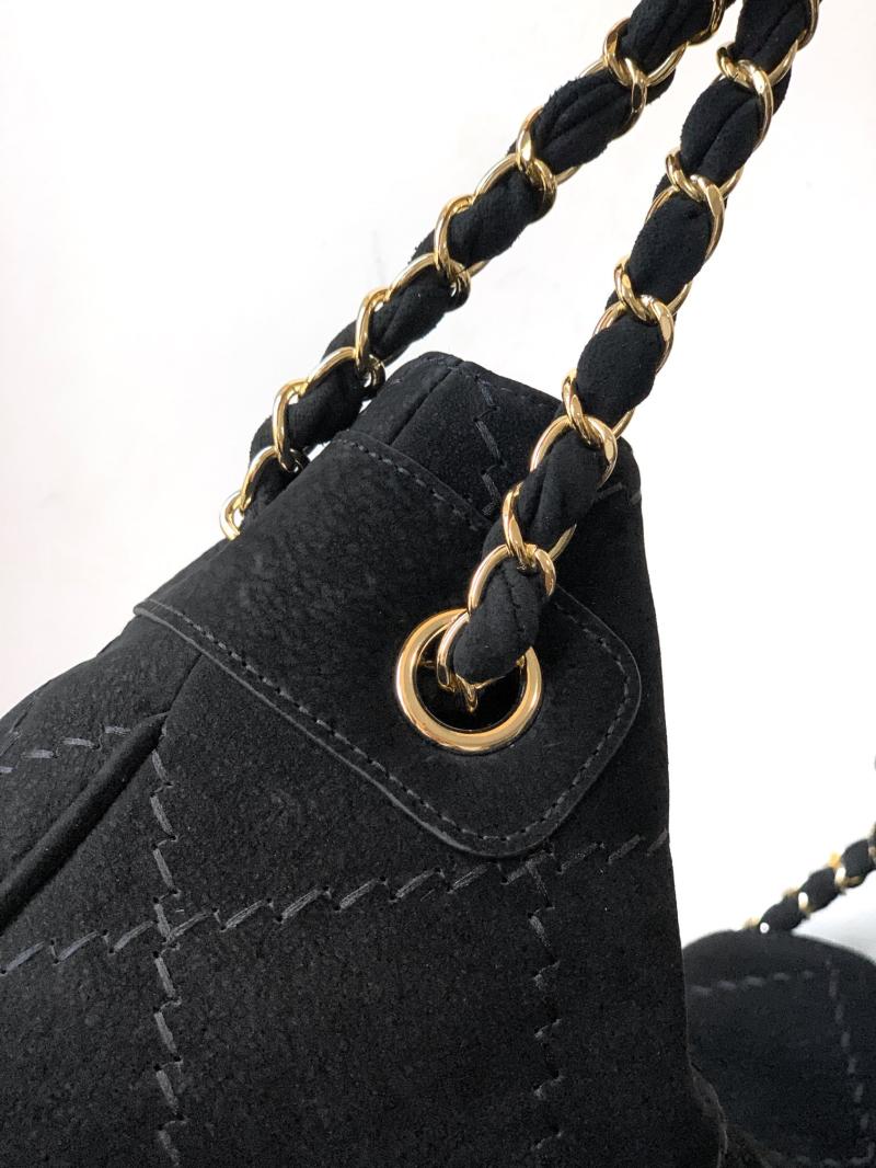Chanel Calfskin Hobo Bag Black AS2323