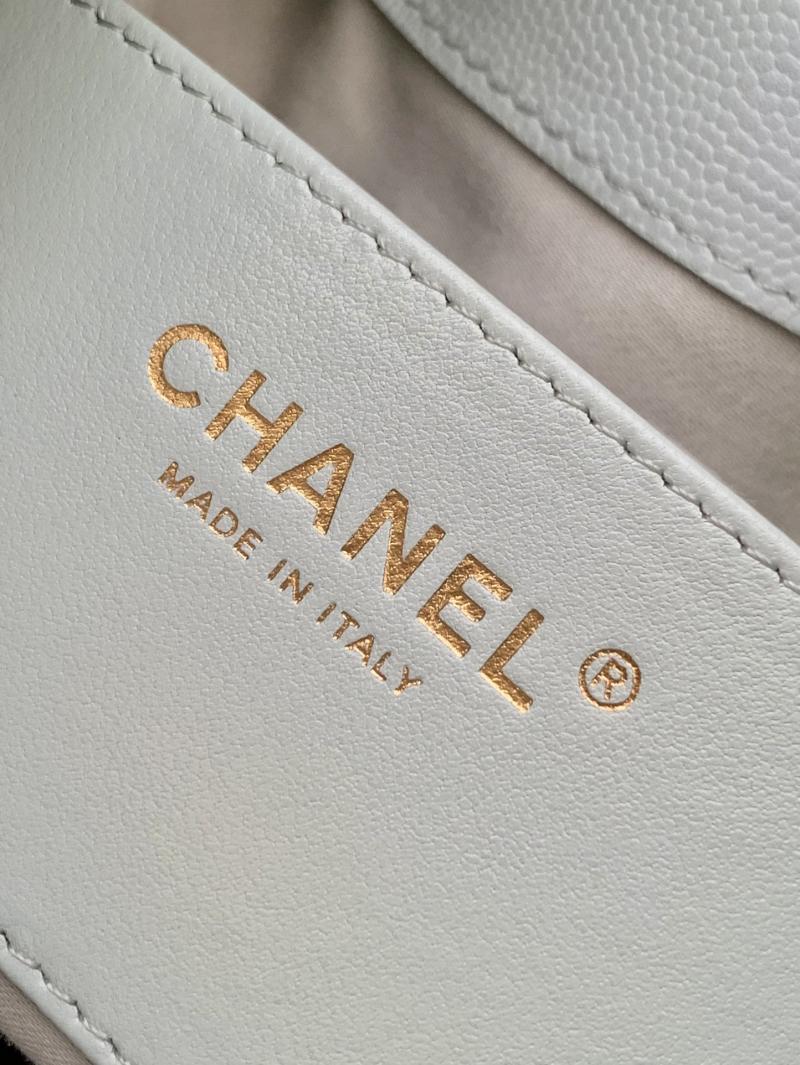 Chanel Grained Calfskin 25 Medium Handbag Blue AS5311