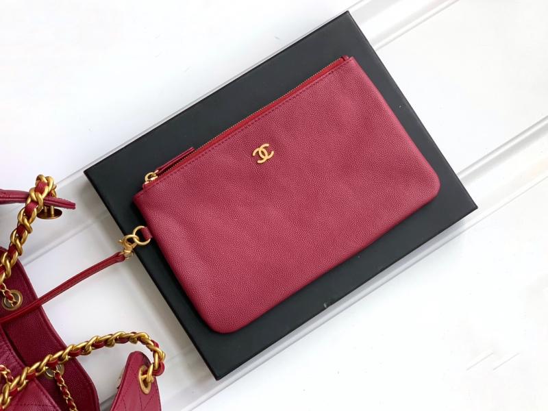 Chanel Grained Calfskin 25 Medium Handbag Burgundy AS5311