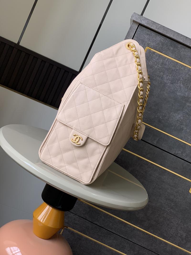 Chanel Grained Calfskin 25 Medium Handbag Pink AS5311