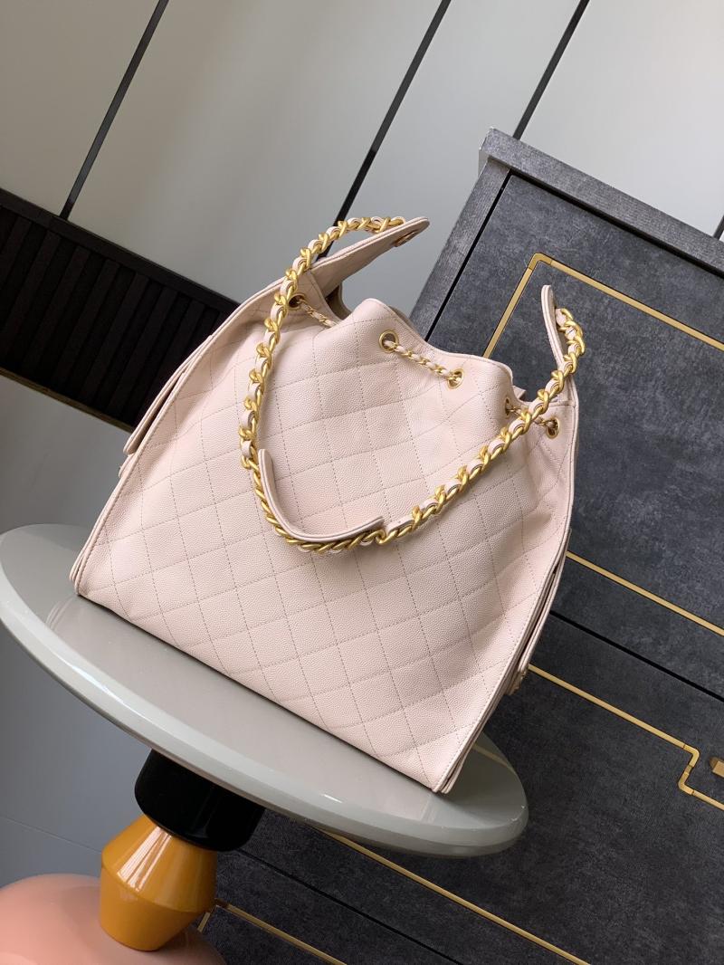 Chanel Grained Calfskin 25 Medium Handbag Pink AS5311