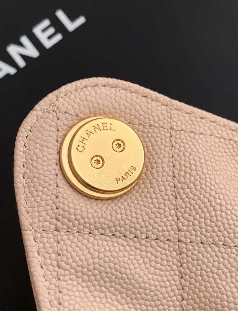 Chanel Grained Calfskin 25 Medium Handbag Pink AS5311