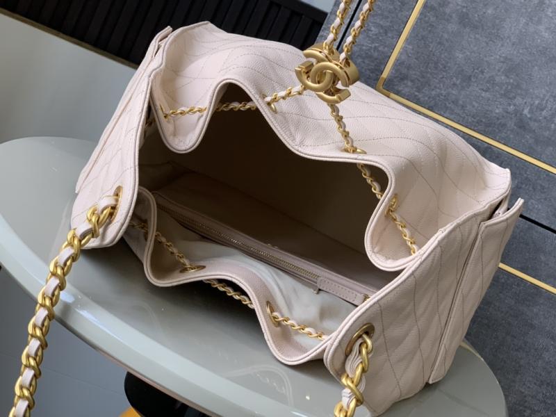 Chanel Grained Calfskin 25 Medium Handbag Pink AS5311
