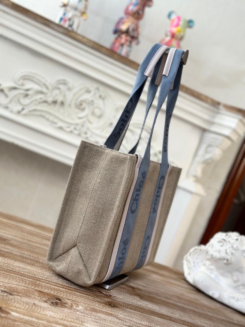 Chloe Woody tote bag in Linen Canvas C7569