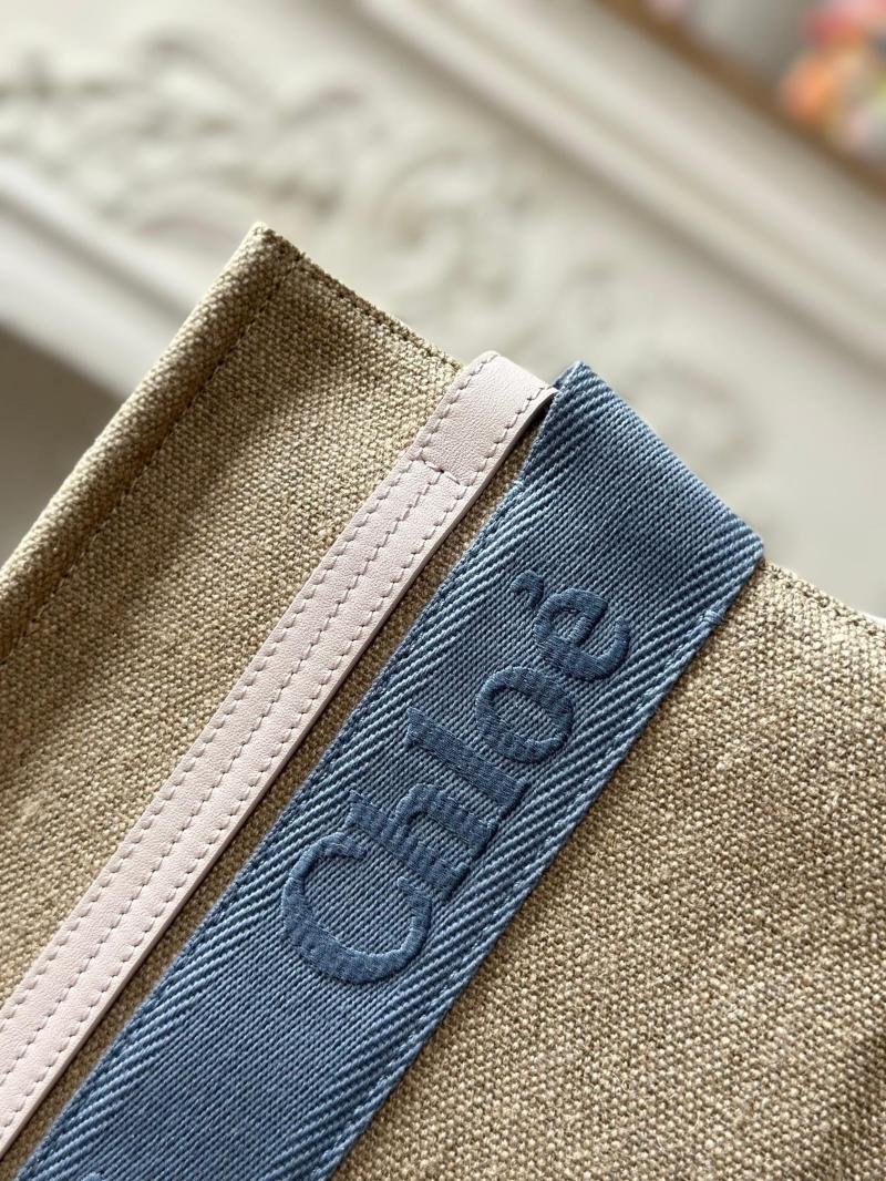 Chloe Woody tote bag in Linen Canvas C7569