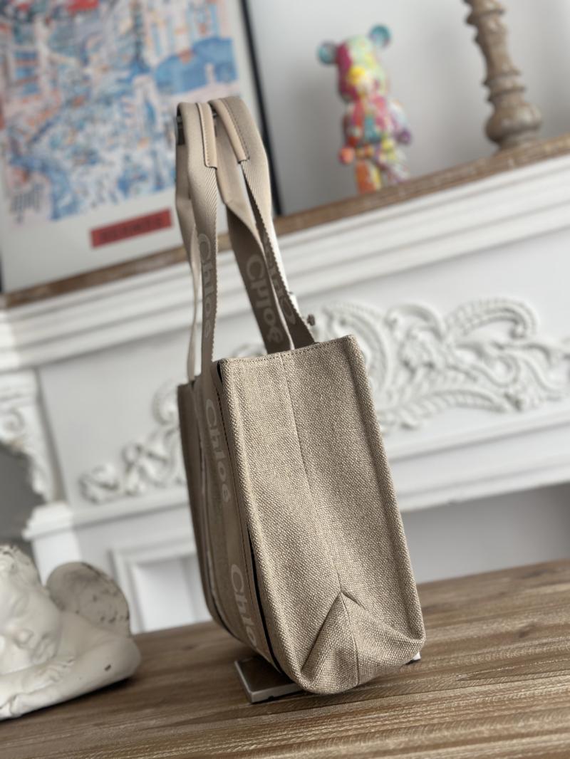 Chloe Woody tote bag in Linen Canvas C7570