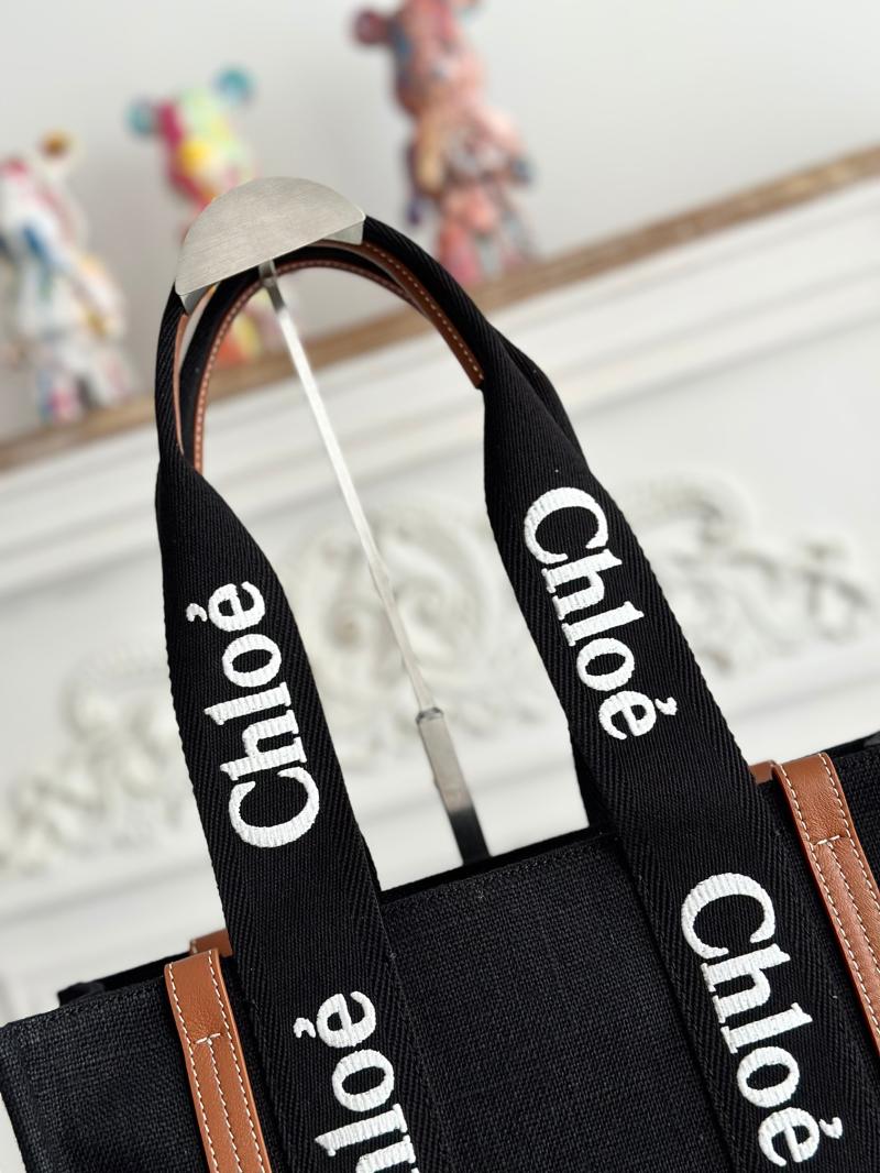 Chloe Woody tote bag in Linen Canvas C7572