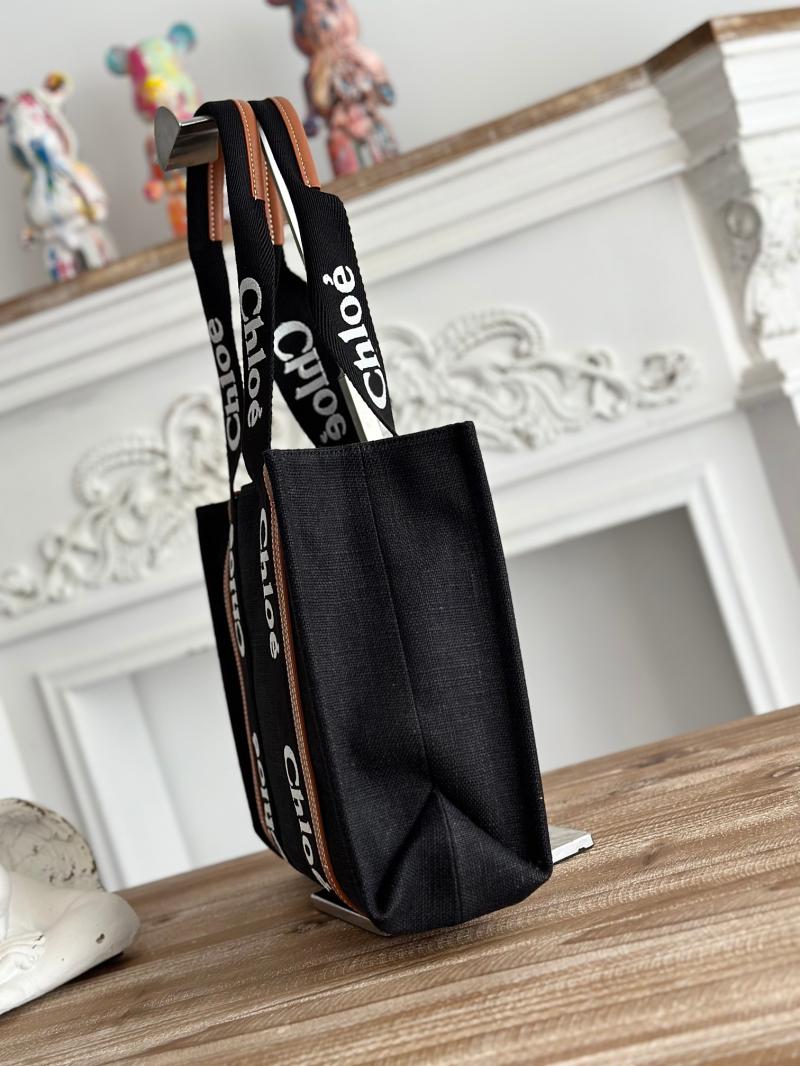 Chloe Woody tote bag in Linen Canvas C7572