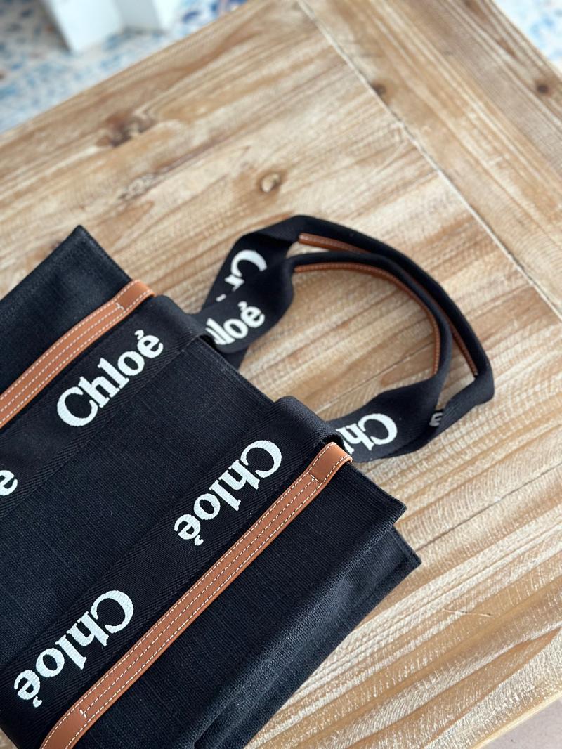 Chloe Woody tote bag in Linen Canvas C7572