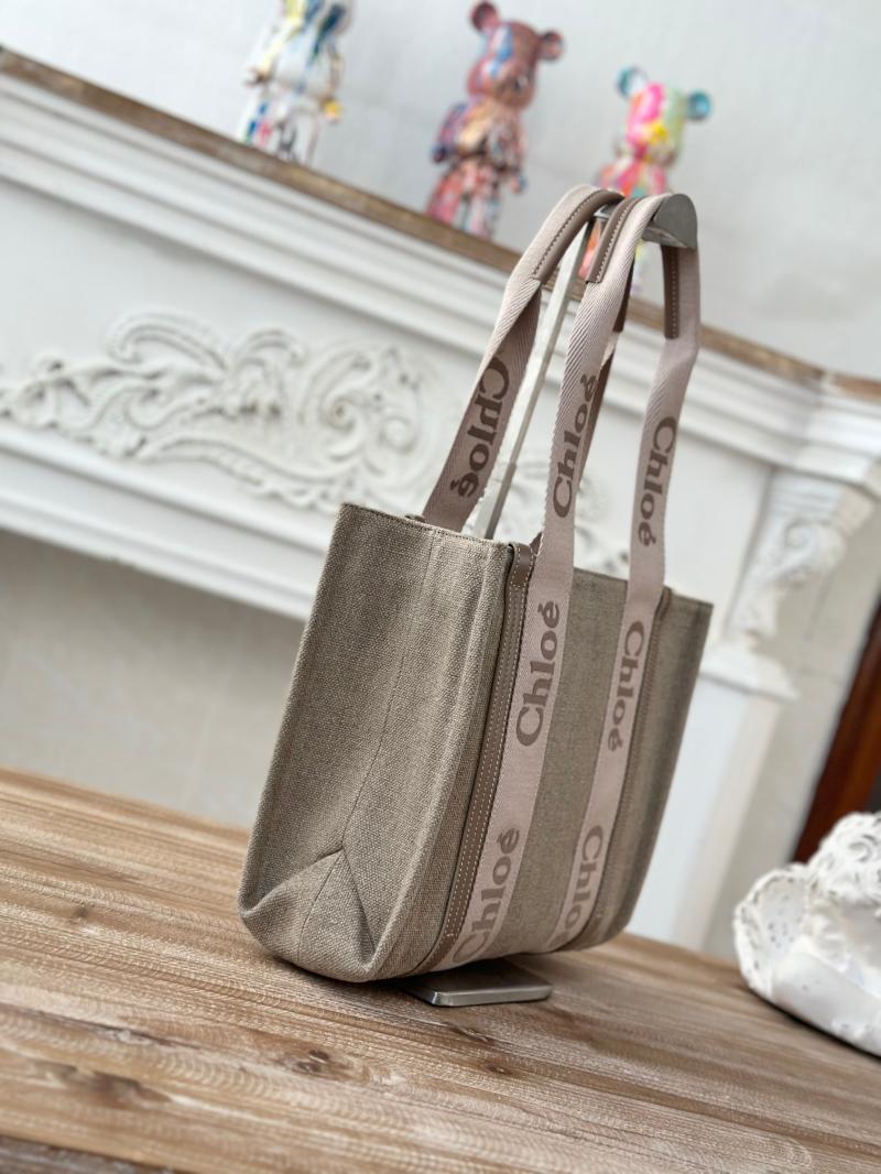 Chloe Woody tote bag in Linen Canvas C7573