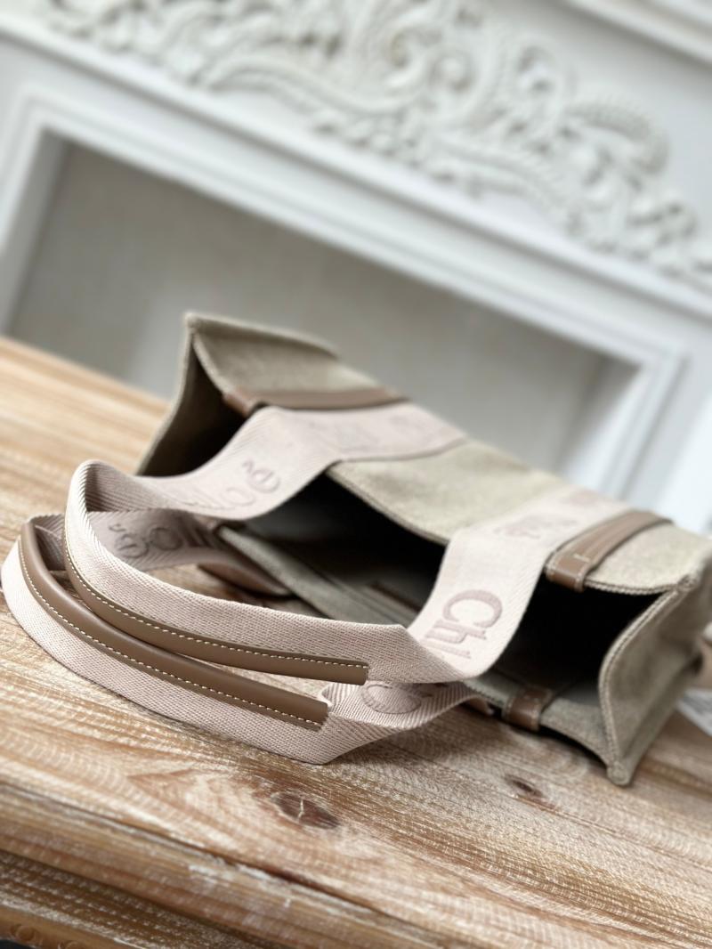 Chloe Woody tote bag in Linen Canvas C7573