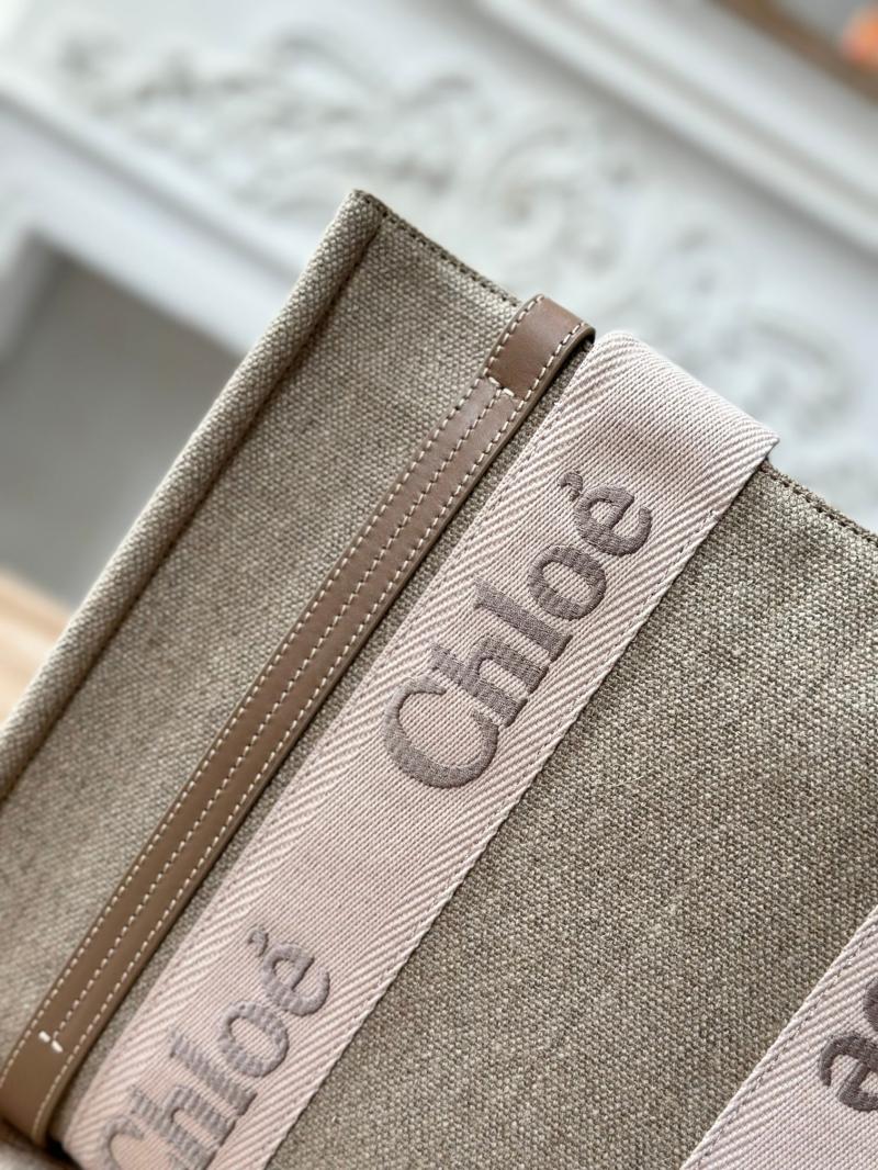 Chloe Woody tote bag in Linen Canvas C7573