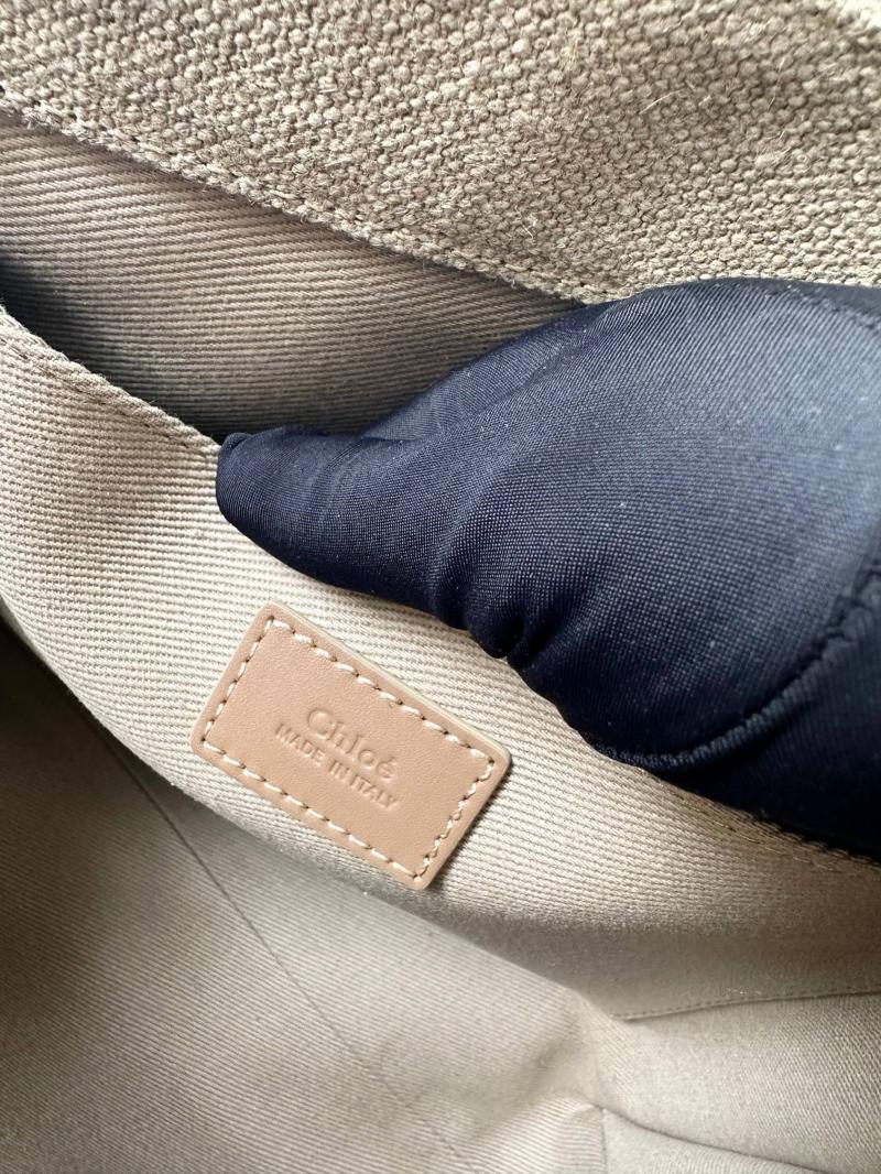 Chloe Woody tote bag in Linen Canvas C7573
