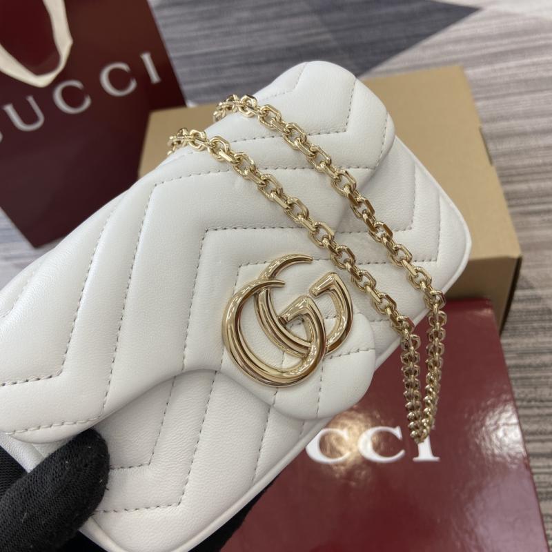 Gucci GG Marmont mini shoulder bag White 841290