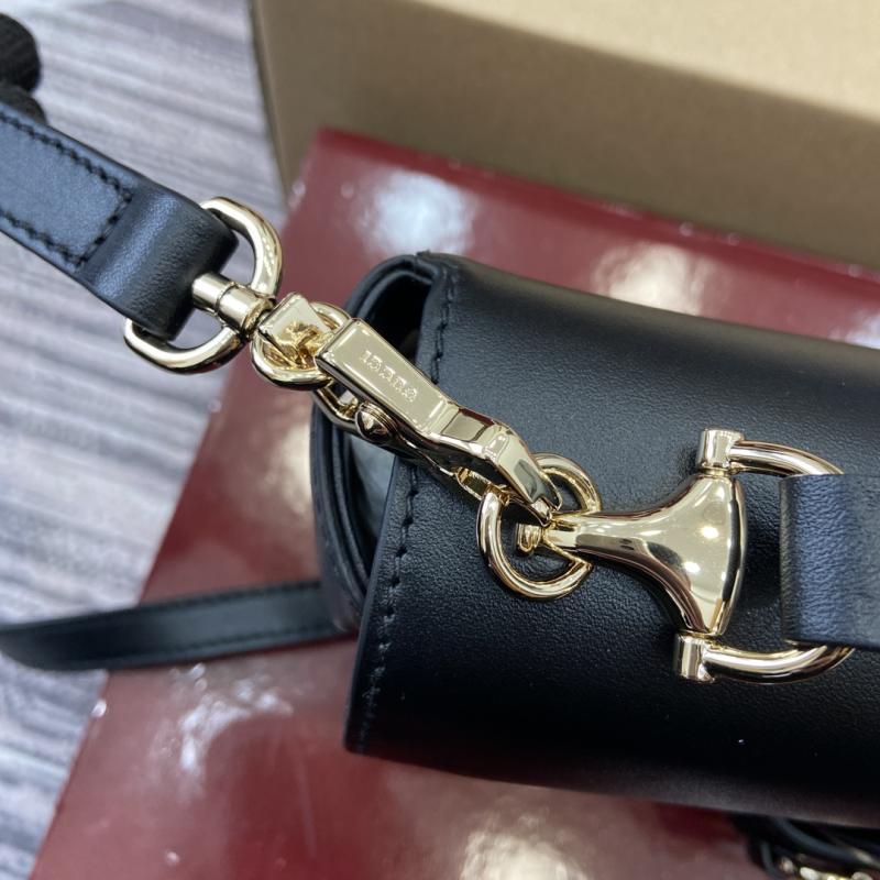 Gucci Horsebit 1955 Leather Small Top Handle Bag Black 815206