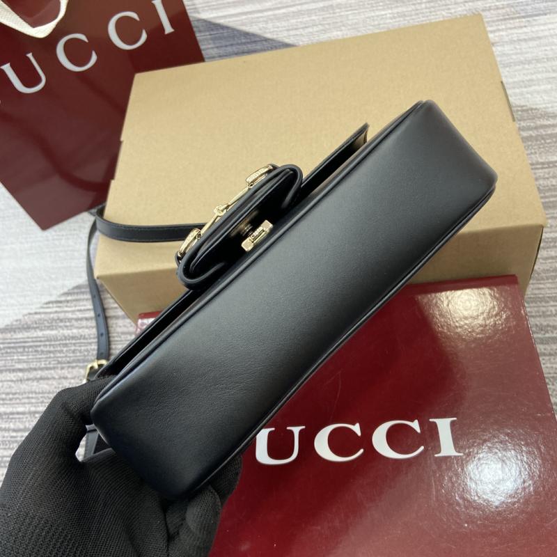 Gucci Horsebit 1955 Leather Small Top Handle Bag Black 815206