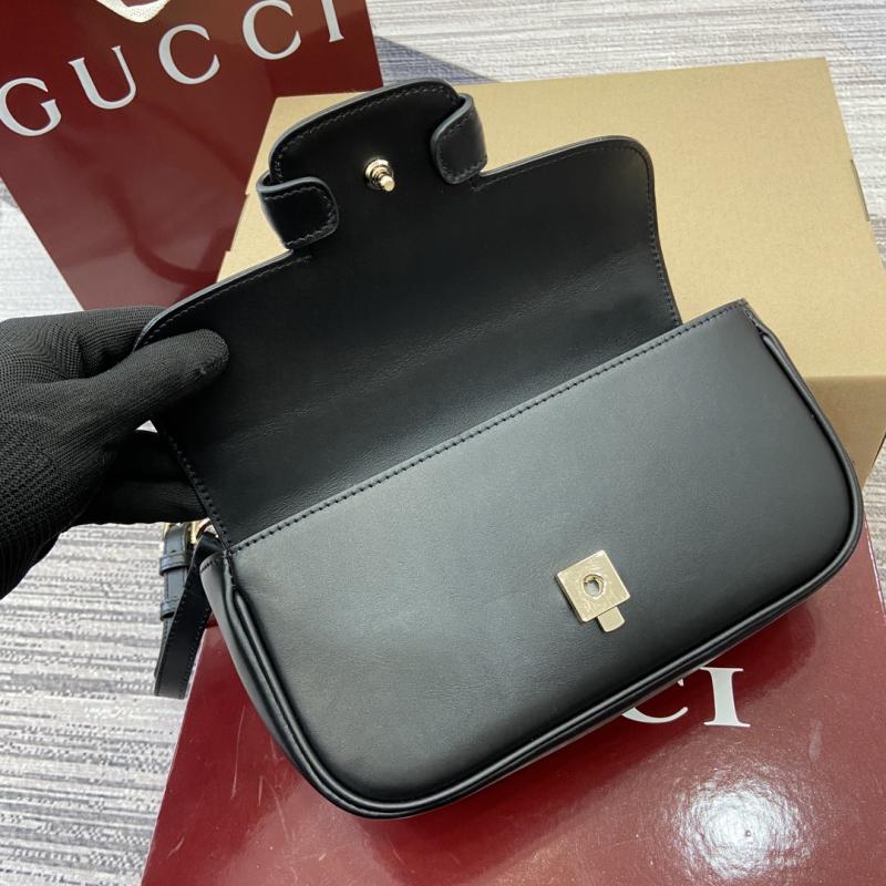 Gucci Horsebit 1955 Leather Small Top Handle Bag Black 815206