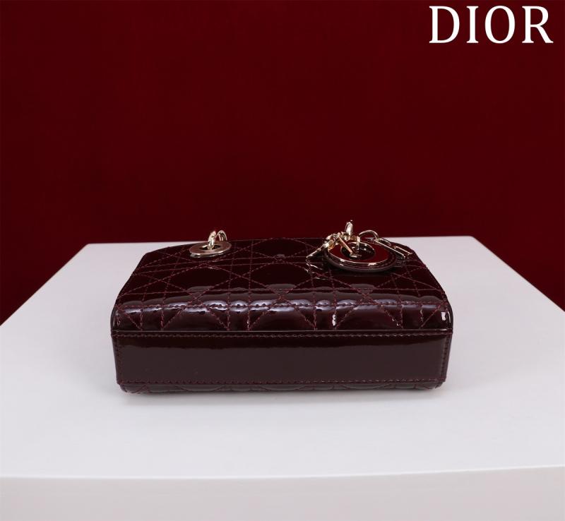 Lady D-Joy Patent Micro Bag Burgundy M0542