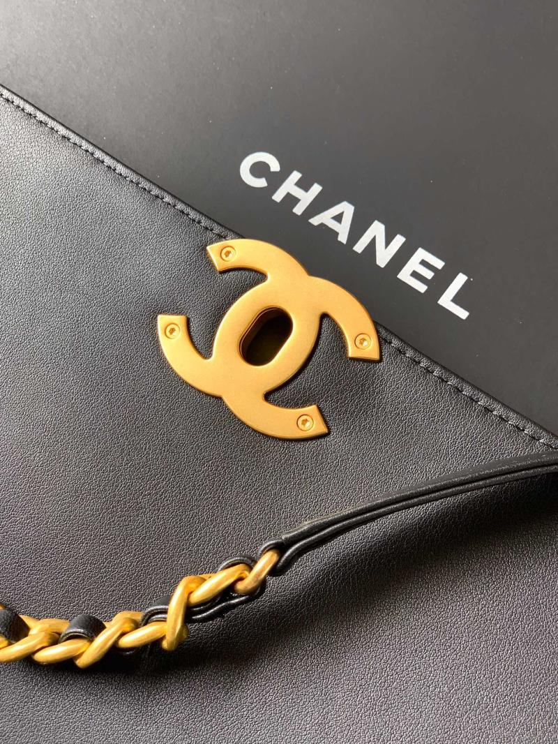 Large Chanel Flap Bag With Top Handle Black AS5543