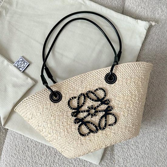 Loewe Paulas Ibiza Small Anagram Basket Bag Black L59034