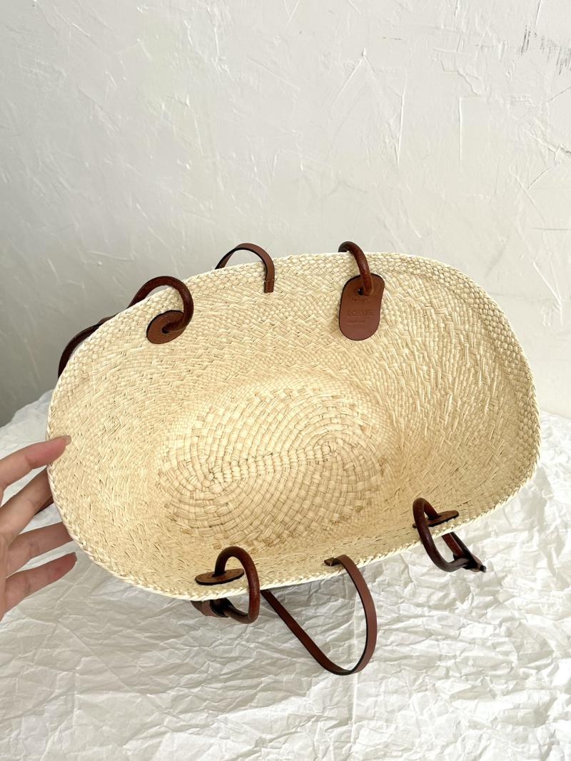 Loewe Paulas Ibiza Small Anagram Basket Bag Brown L59034