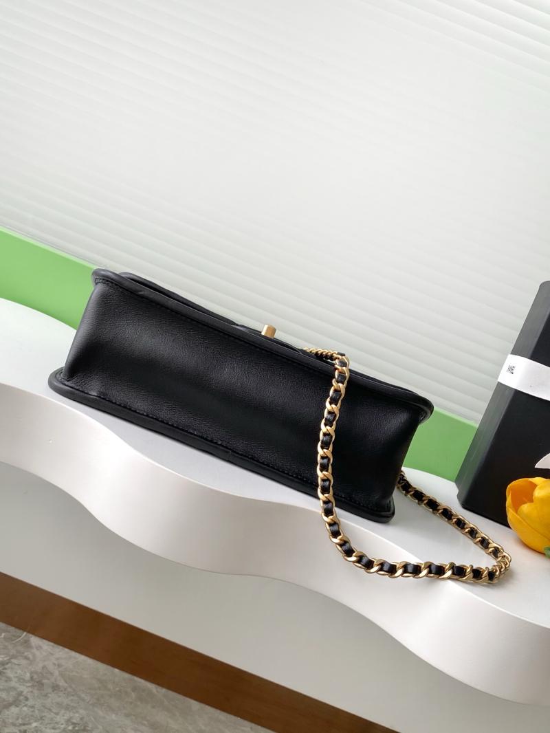 Medium Chanel Calfskin Flap Bag Black AS4795