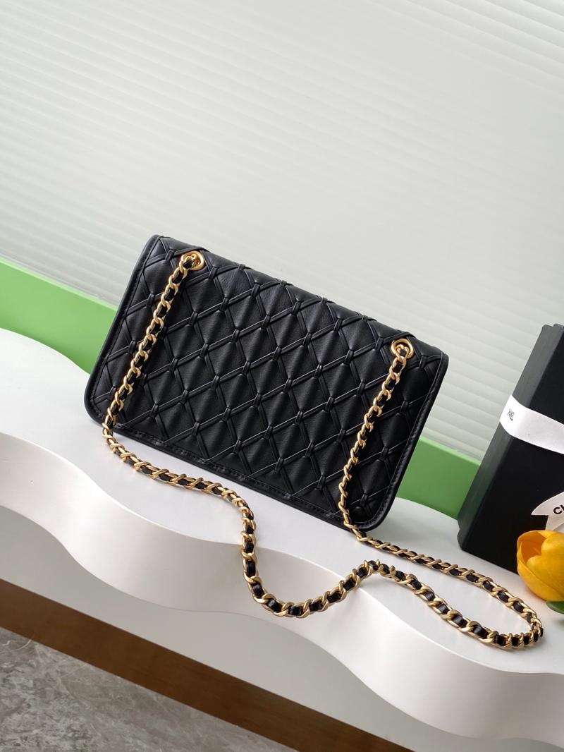 Medium Chanel Calfskin Flap Bag Black AS4795