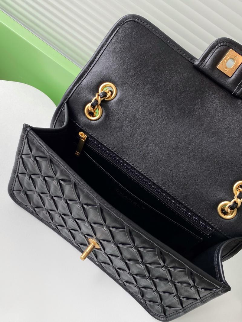 Medium Chanel Calfskin Flap Bag Black AS4795