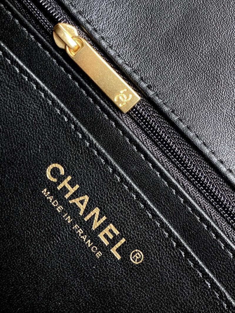 Medium Chanel Calfskin Flap Bag Black AS4795