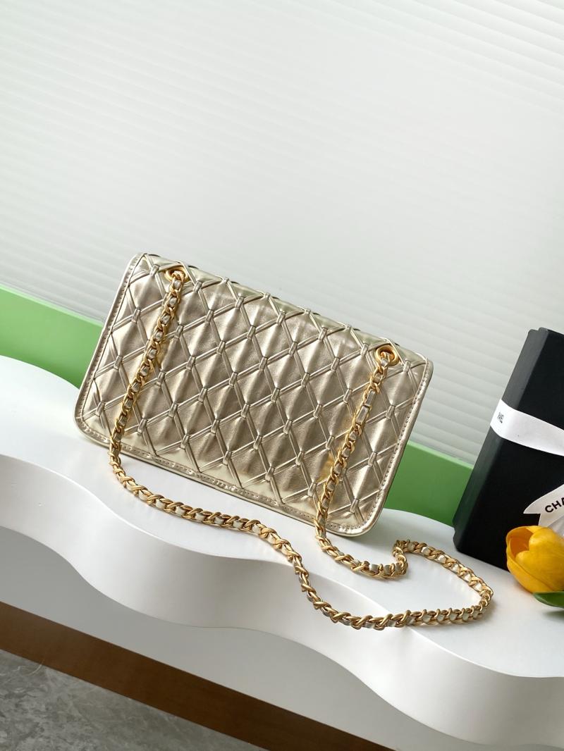 Medium Chanel Calfskin Flap Bag Gold AS4795