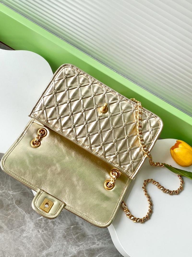 Medium Chanel Calfskin Flap Bag Gold AS4795