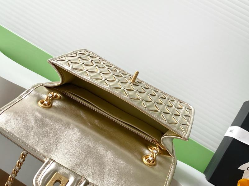 Medium Chanel Calfskin Flap Bag Gold AS4795