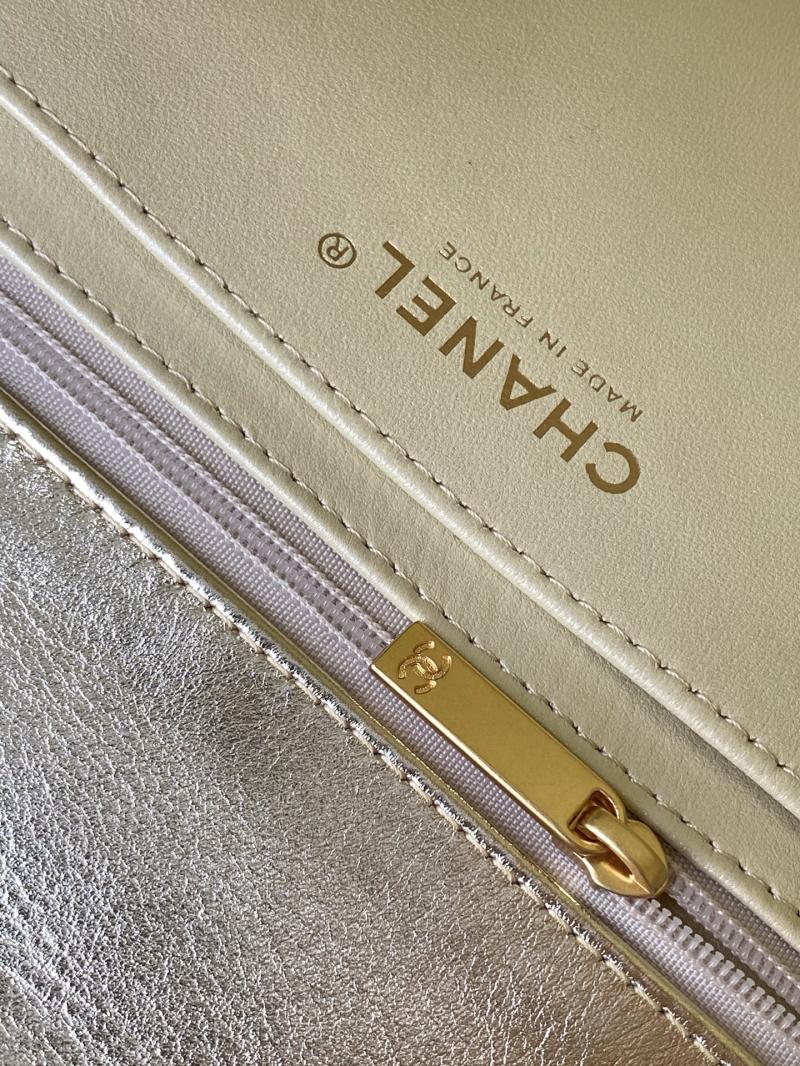 Medium Chanel Calfskin Flap Bag Gold AS4795