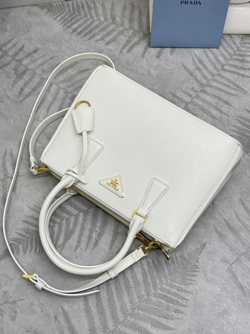 Medium Prada Galleria Saffiano leather bag White 1BA863