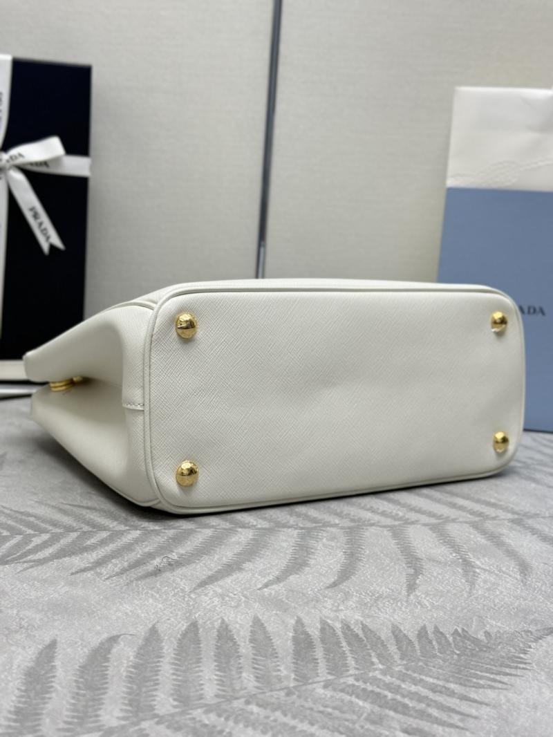 Medium Prada Galleria Saffiano leather bag White 1BA863