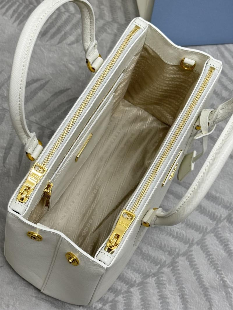 Medium Prada Galleria Saffiano leather bag White 1BA863