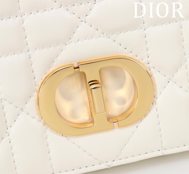 Medium Soft Dior Caro Bag White M9253
