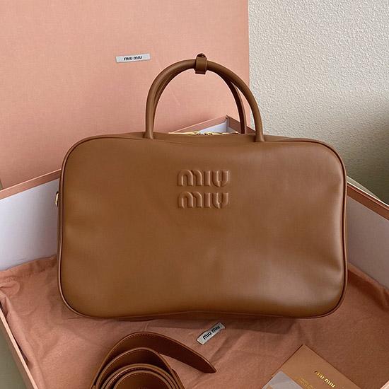 Miu Miu Beau Leather bag Cognac 5BB163