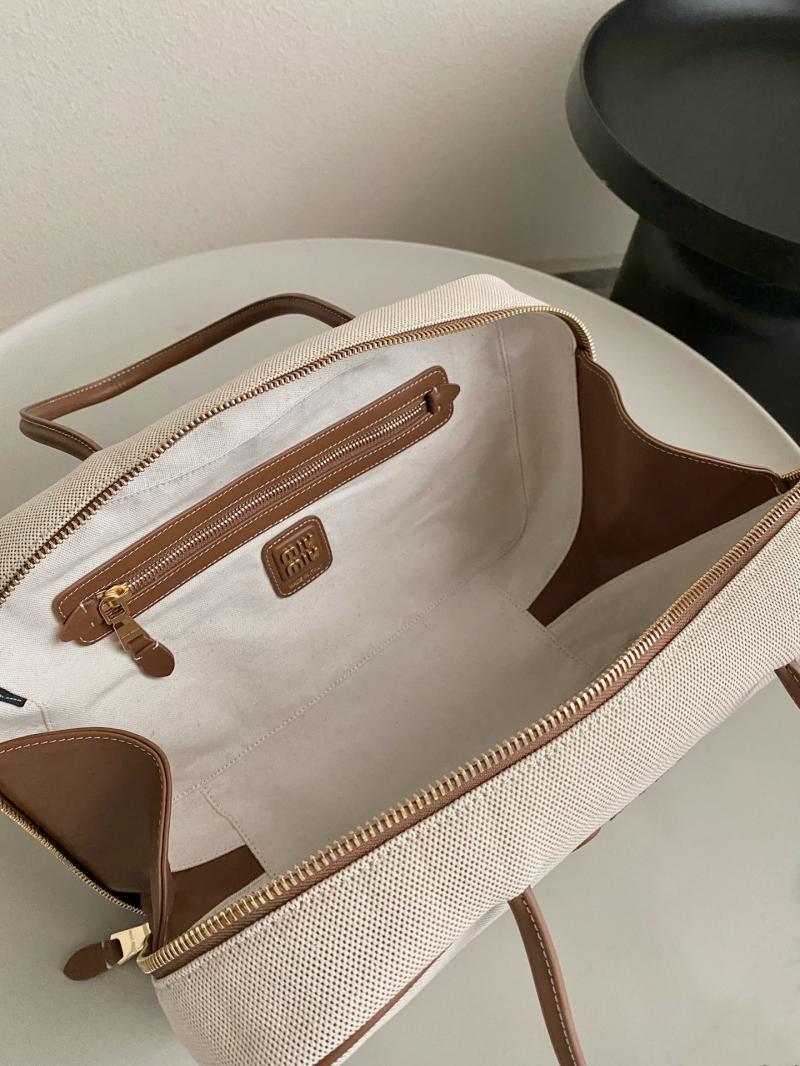 Miu Miu Beau canvas and leather bag 5BB163