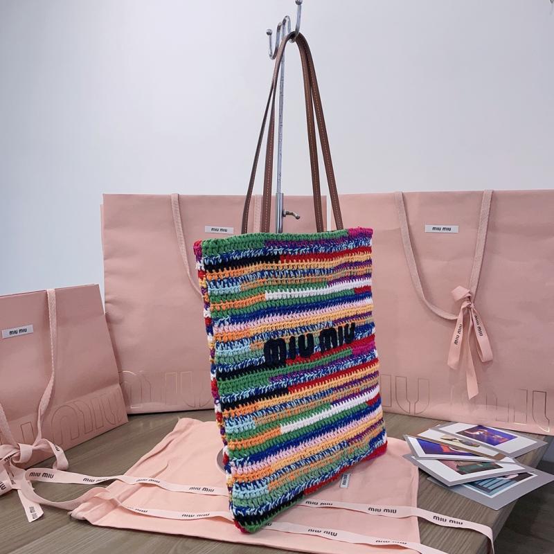 Miu Miu Crochet Tote Bag Multicolored 5BG248