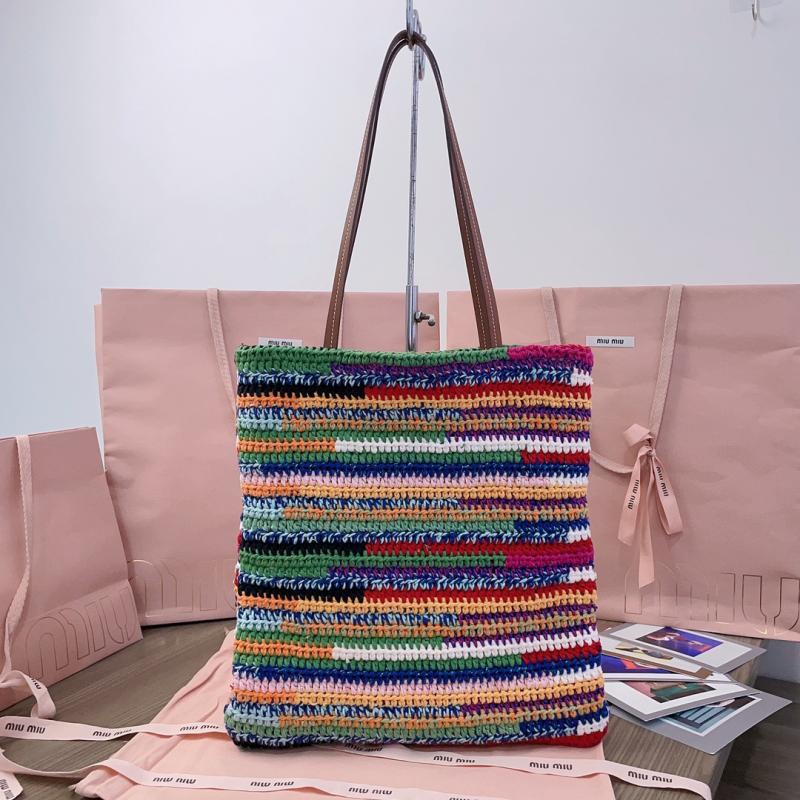 Miu Miu Crochet Tote Bag Multicolored 5BG248